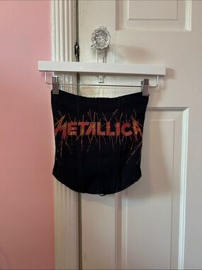 I Am Koko LA Metallica Black Graphic Tube Top